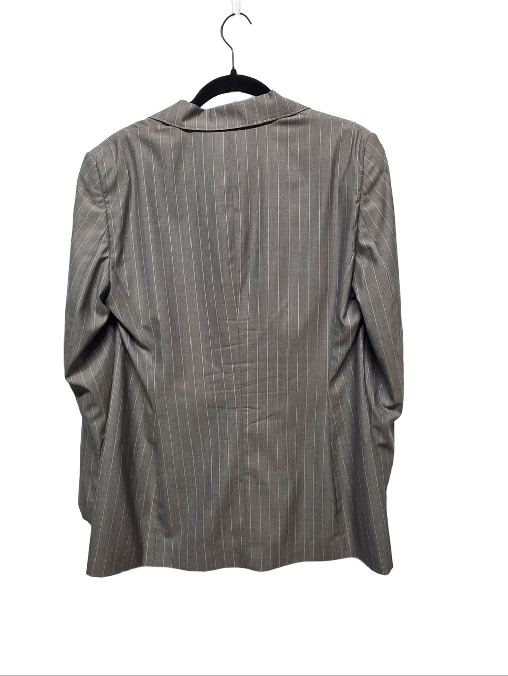 Piazza Sempione Gray Pinstripe Wool Silk Blazer Jacket IT 48 US 12 Made in Italy - Picture 2 of 8
